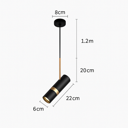 Plafonnier LED suspension design nordique rotatif et réglable — LZ4X9T2