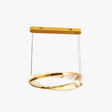 Suspension LED dorée avec cristal au design moderne et élégant — LZ4X9M