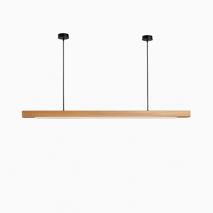 Suspension LED ovale en bois au design nordique moderne à longue bande — LZ4X9Q2M