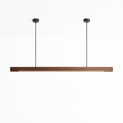 Suspension LED ovale en bois au design nordique moderne à longue bande — LZ4X9Q2M