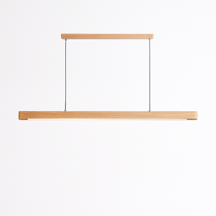 Suspension LED ovale en bois au design nordique moderne à longue bande — LZ4X9Q2M