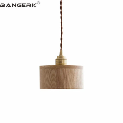Suspension LED en bois style nordique pour loft, bar et restaurant — LZ4X9J