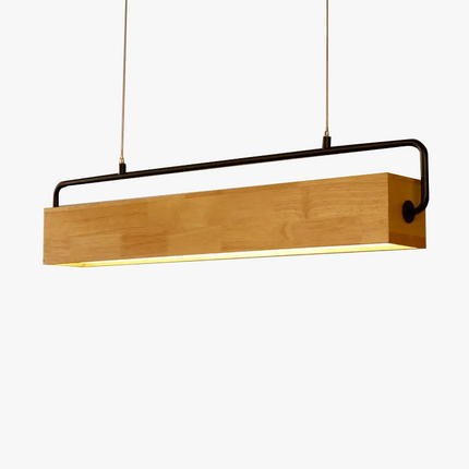 Suspension LED en bois style nordique japonais moderne — LZ4X9T