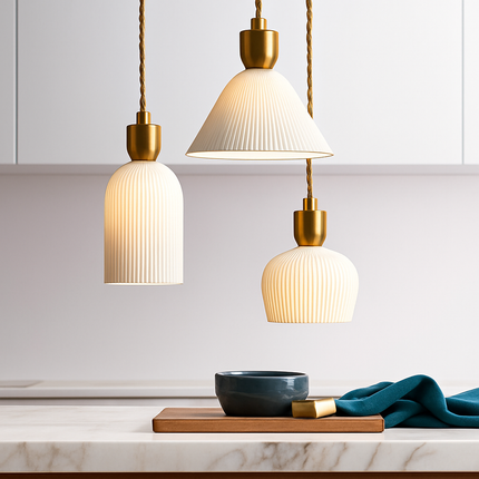 Suspension LED design en céramique aux formes variées — LZ4X9P