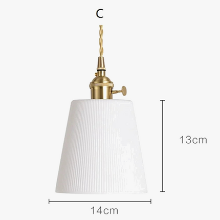 Suspension LED décorative en céramique pour loft et bar — LZ4X7P