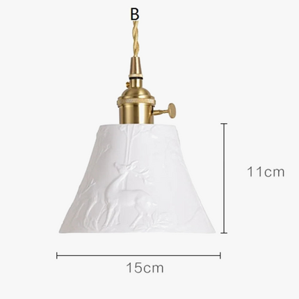 Suspension LED décorative en céramique pour loft et bar — LZ4X7P