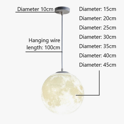 Suspension LED en forme de lune au design nordique moderne — LZ4X9Q2