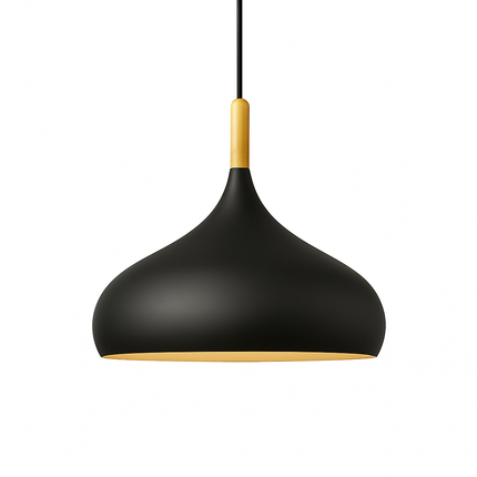 Suspension LED nordique en métal coloré et bois — LZ4X9P2
