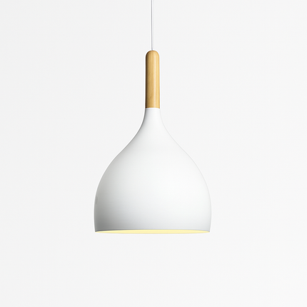 Suspension LED nordique en métal coloré et bois — LZ4X9P2
