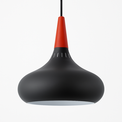 Suspension LED en métal et tige en bois Loft