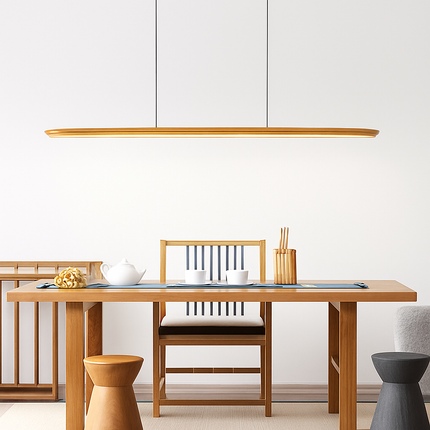 Suspension LED élégante en noyer noir — LZ4XJ9