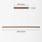 220 cm / Bois de noyer / Lumière chaude