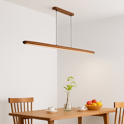 Suspension LED élégante en noyer noir — LZ4XJ9