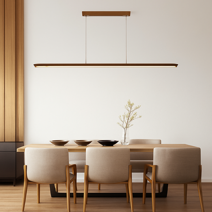 Suspension LED élégante en noyer noir — LZ4XJ9