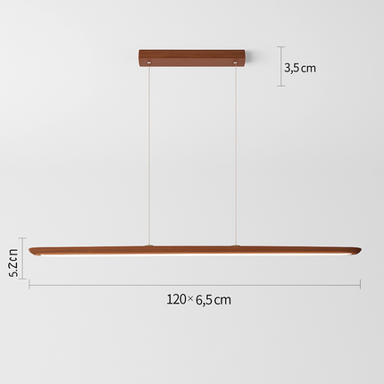 Suspension LED élégante en noyer noir — LZ4XJ9