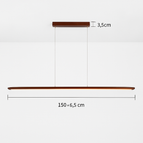150 cm / Bois de noyer / Lumière chaude