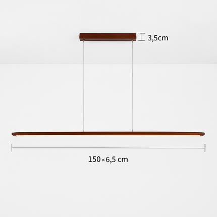 Suspension LED élégante en noyer noir — LZ4XJ9