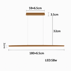 180 cm / Bois de noyer / Lumière chaude