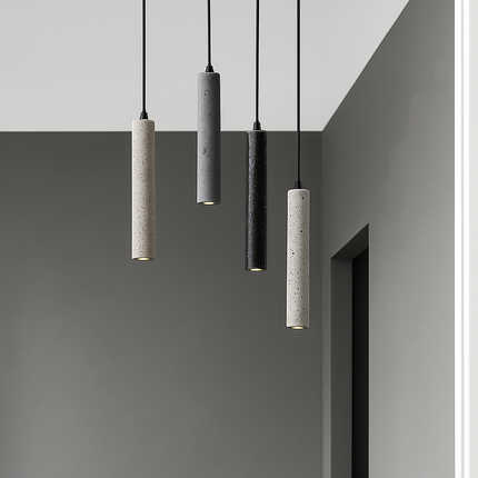 Suspension LED en ciment au style industriel authentique — LZ4X9P2Q