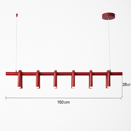 suspension led en tube en u design artistique réglable