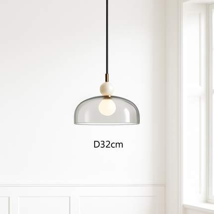 Suspension LED en verre gris fumé au style nordique — LZ4P9XQ