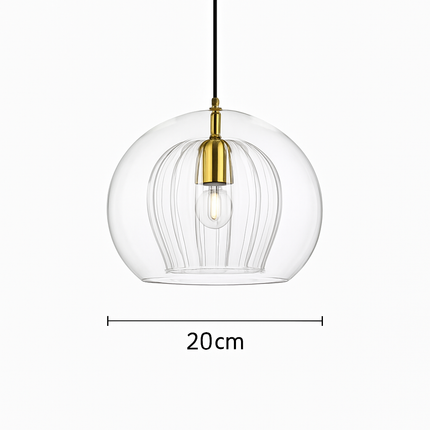 Suspension LED en verre gris fumé au style nordique — LZ4N7Q2