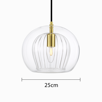 Suspension LED en verre gris fumé au style nordique — LZ4N7Q2
