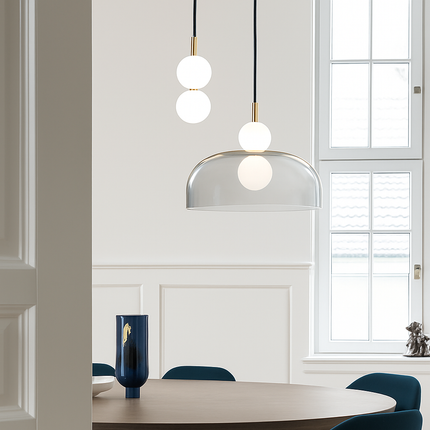Suspension LED en verre gris fumé au style nordique — LZ4P9XQ