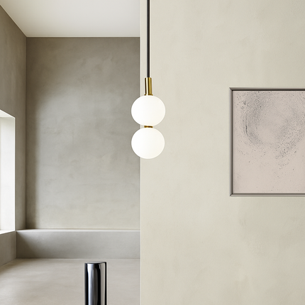Suspension LED en verre gris fumé au style nordique — LZ4P9XQ