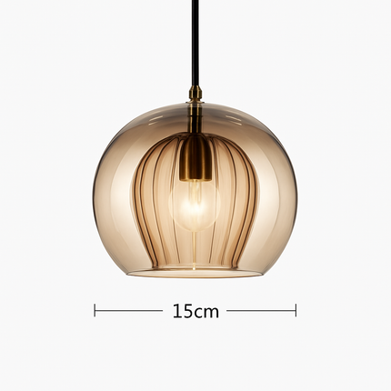 Suspension LED en verre gris fumé au style nordique — LZ4N7Q2