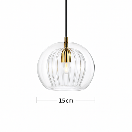 Suspension LED en verre gris fumé au style nordique — LZ4N7Q2
