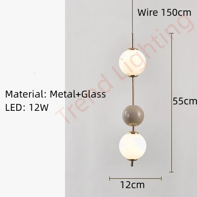 Suspension LED en verre à fil réglable lumière 4000K — LZQ7N2