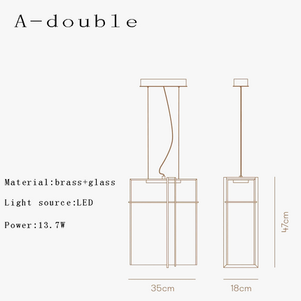 suspension led en verre design moderne italien