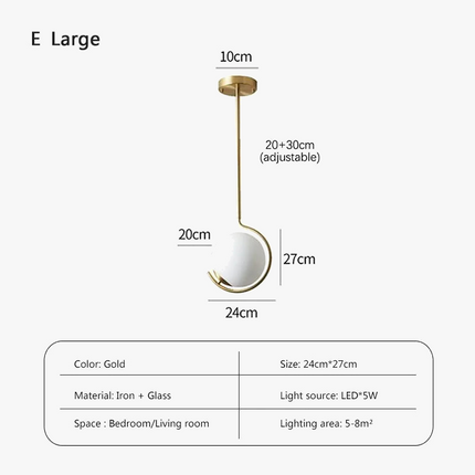 Suspension LED en verre au design moderne pour intérieur — LZ4X9Q2