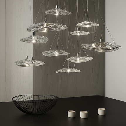 Suspension LED design nordique en verre Manta — LZ4X9P2