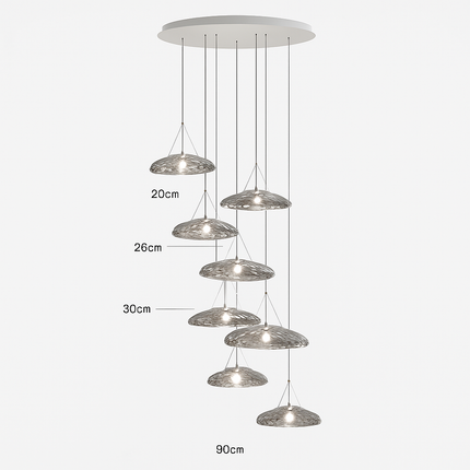Suspension LED design nordique en verre Manta — LZ4X9P2