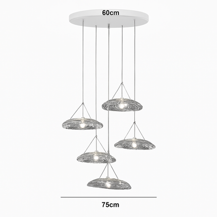 Suspension LED design nordique en verre Manta — LZ4X9P2
