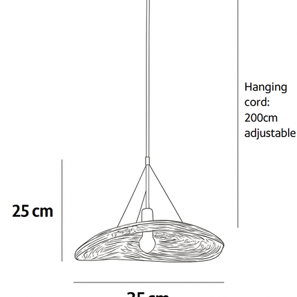 Suspension LED design nordique en verre Manta — LZ4X9P2