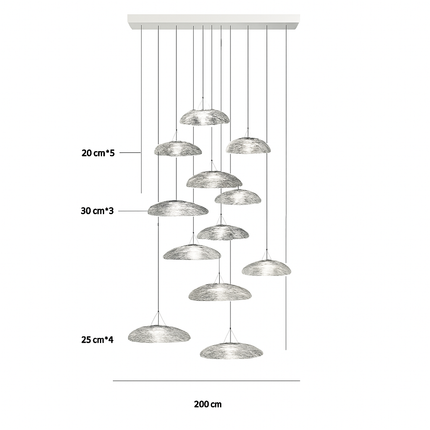 Suspension LED design nordique en verre Manta — LZ4X9P2