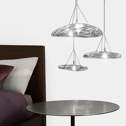 Suspension LED design nordique en verre Manta — LZ4X9P2