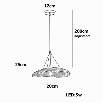 Suspension LED design nordique en verre Manta — LZ4X9P2