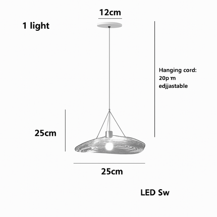 Suspension LED design nordique en verre Manta — LZ4X9P2