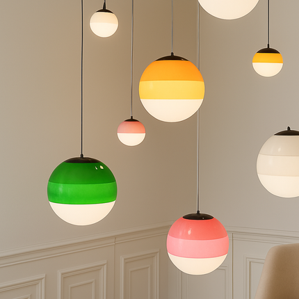 Suspension LED en verre au design nordique pour chambre ou hôtel — LZ4X9P