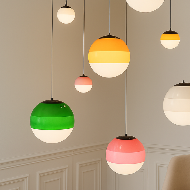 Suspension LED en verre au design nordique pour chambre ou hôtel — LZ4X9P