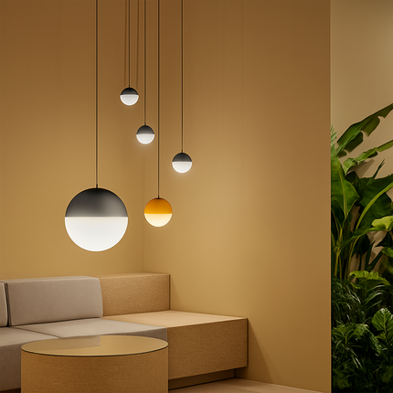 Suspension LED en verre au design nordique pour chambre ou hôtel — LZ4X9P