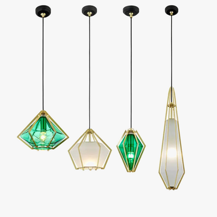 Suspension LED en verre diamant au design nordique moderne — LZ4X9P2Q