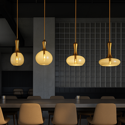 Suspension LED en verre décorative pour bars — LZ4X9P2