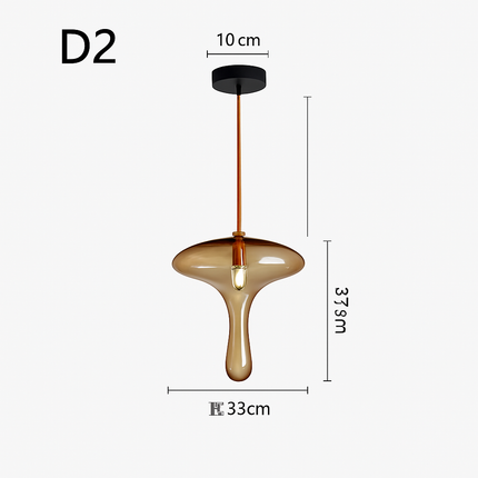 Suspension LED en verre décorative pour bars — LZ4X9P2