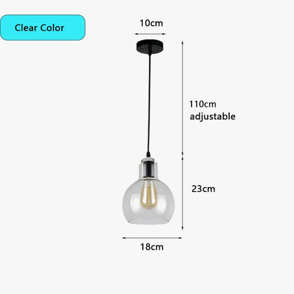 suspension led en verre nordique pour éclairage de table
