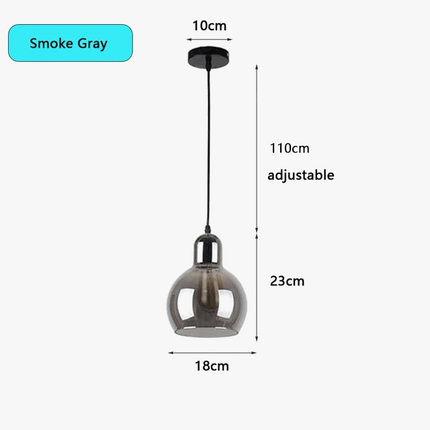 suspension led en verre nordique pour éclairage de table